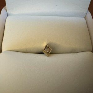 Labret earring J&Co - brand new - moonstone, gold plated and surgical steel